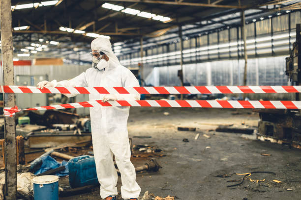 Professional Biohazard Cleanup technician working in Dayton, NV